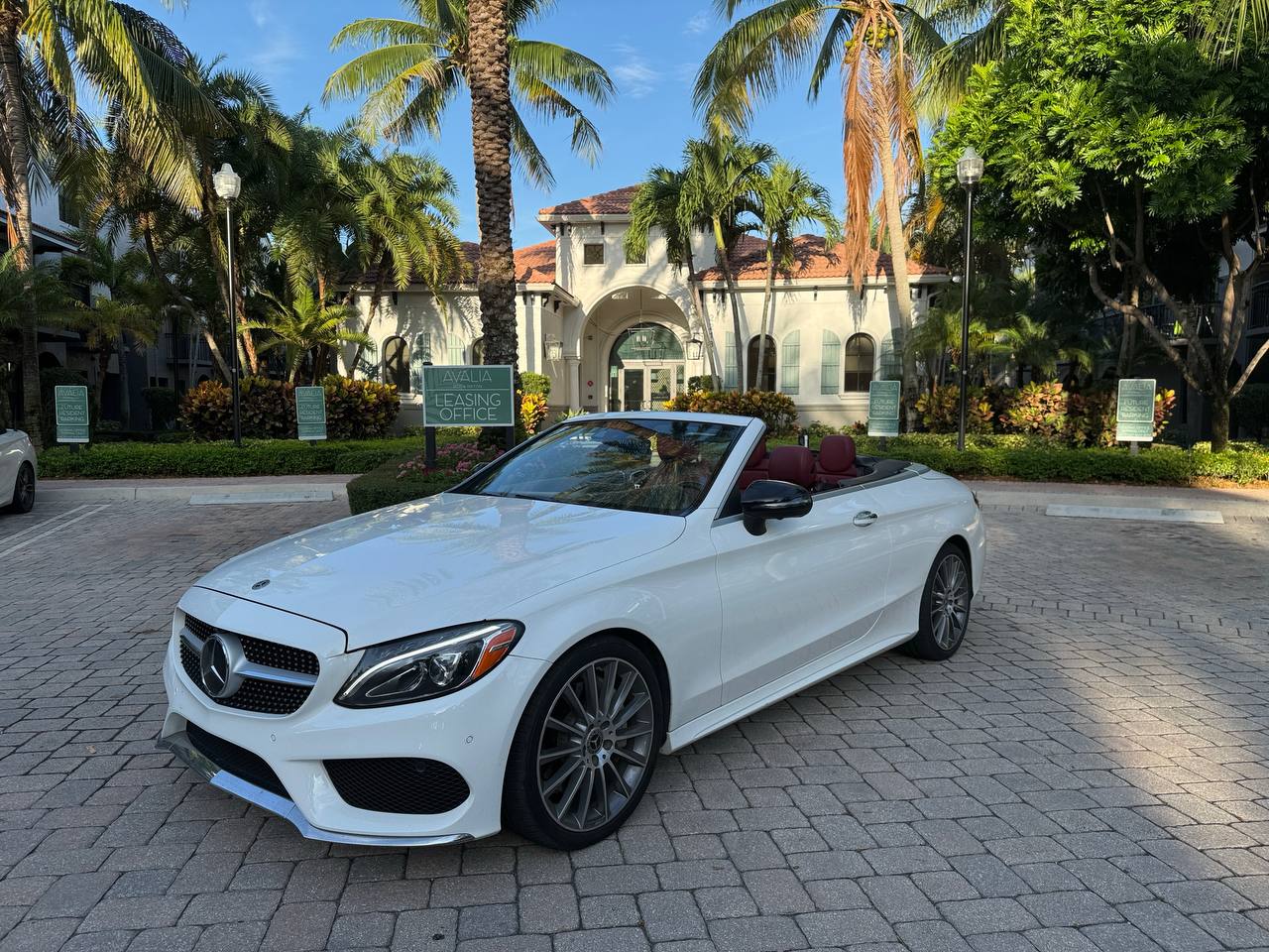 Mercedes-Benz C300 AMG Convertible — White / Red Designo Interior